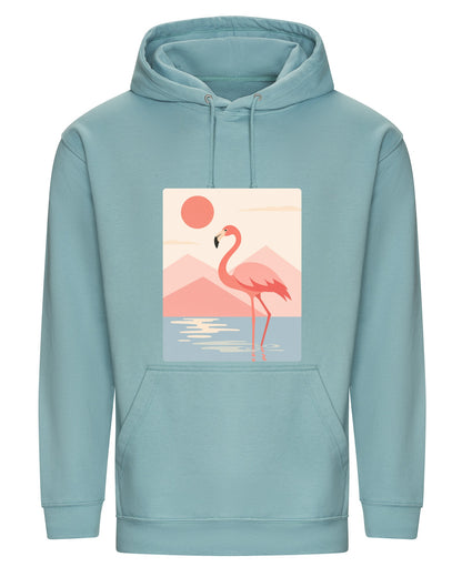 Flamingo Reflections Adult Hoodie - Wild Horizons Seafoam colour variant image