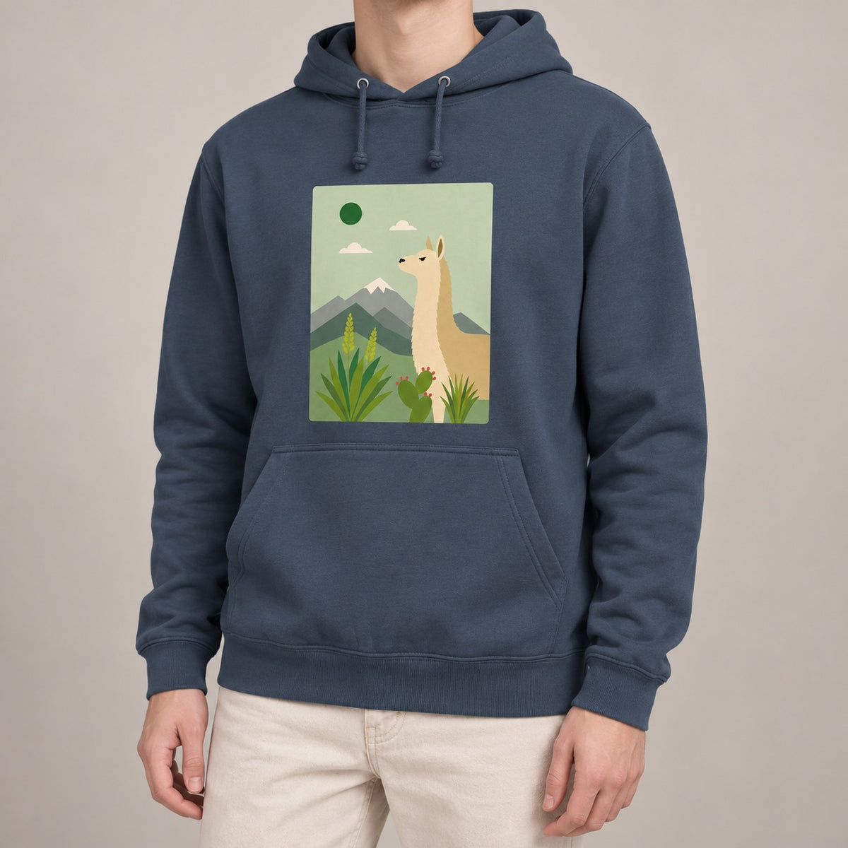 Llama in the Highlands Adult Hoodie - Wild Horizons lead image