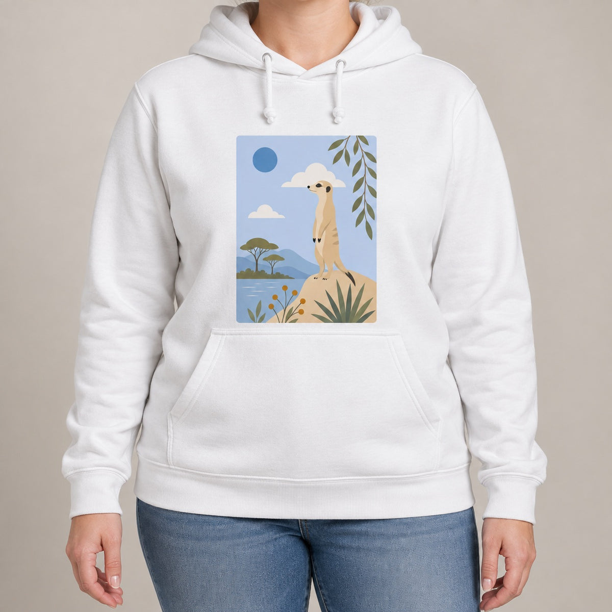 Meerkat Lookout Adult Hoodie - Wild Horizons lead image
