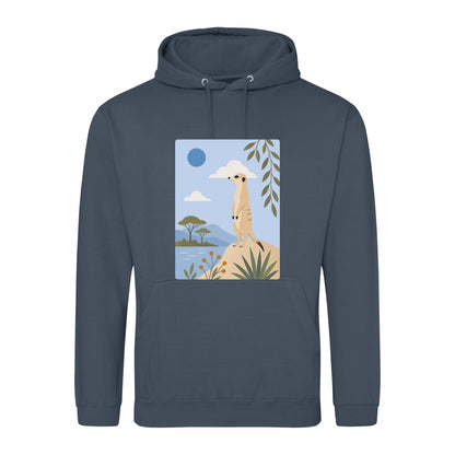 Meerkat Lookout Adult Hoodie - Wild Horizons Airforce Blue colour variant image
