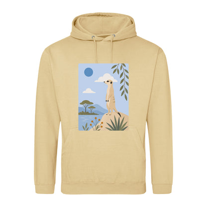 Meerkat Lookout Adult Hoodie - Wild Horizons Desert Sand colour variant image