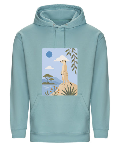 Meerkat Lookout Adult Hoodie - Wild Horizons Seafoam colour variant image