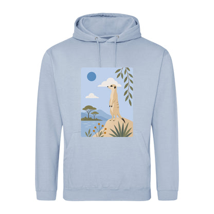 Meerkat Lookout Adult Hoodie - Wild Horizons Sky Blue colour variant image