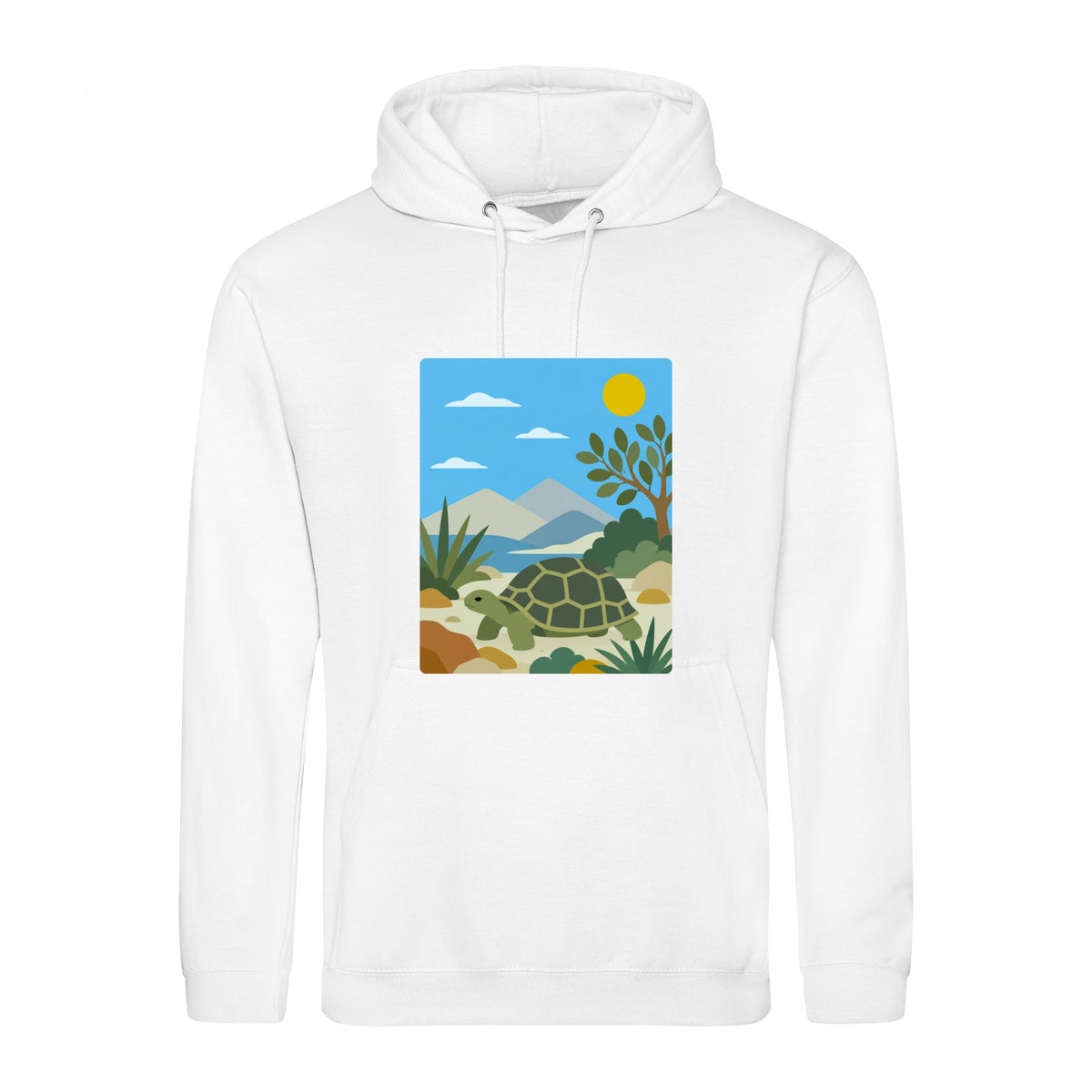 Tortoise Trail Adult Hoodie - Wild Horizons Arctic White colour variant image