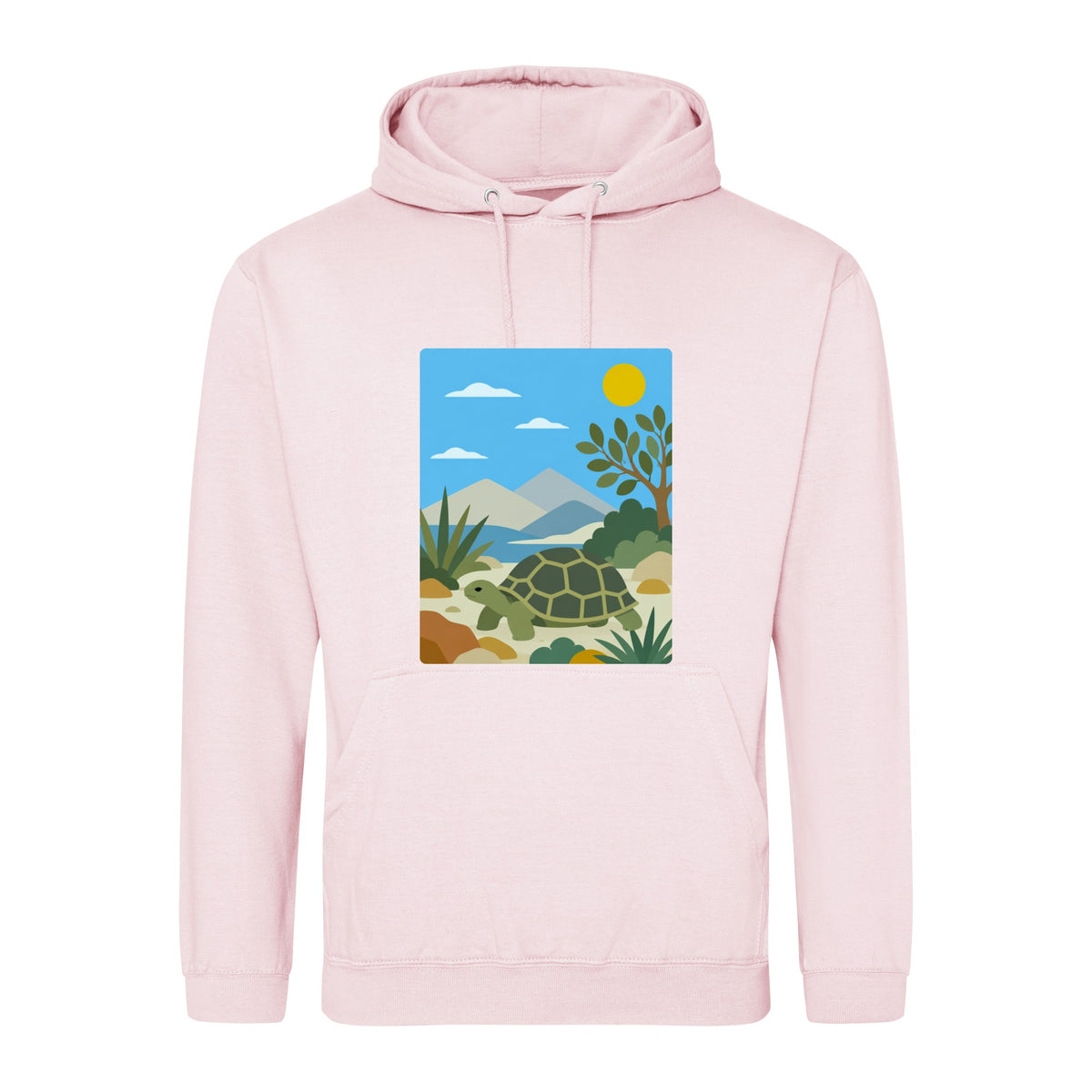 Tortoise Trail Adult Hoodie - Wild Horizons Baby Pink colour variant image
