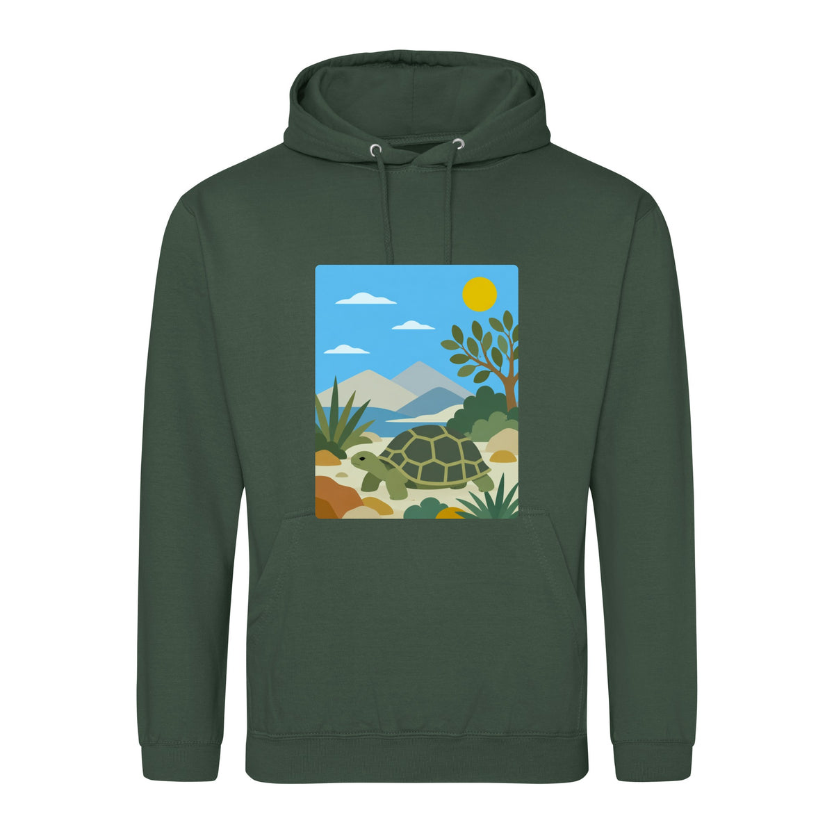 Tortoise Trail Adult Hoodie - Wild Horizons Bottle Green colour variant image