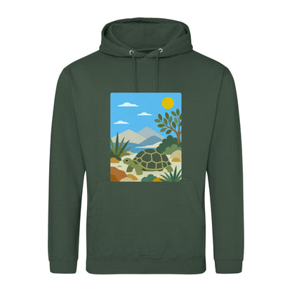 Tortoise Trail Adult Hoodie - Wild Horizons Bottle Green colour variant image