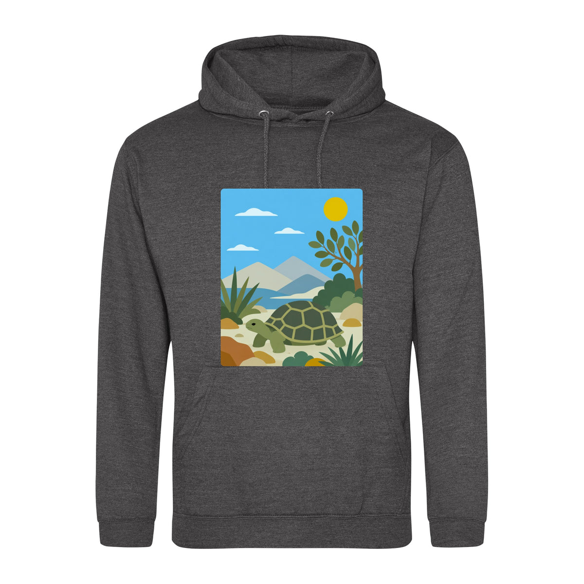Tortoise Trail Adult Hoodie - Wild Horizons Charcoal colour variant image