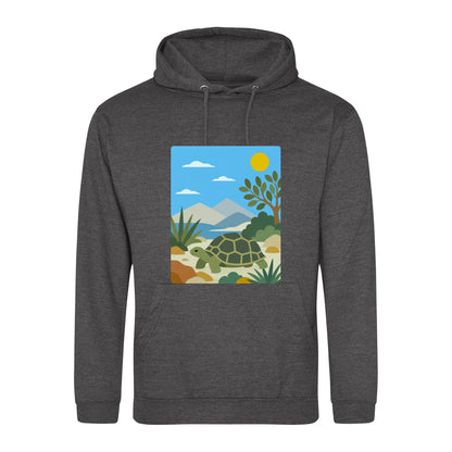 Tortoise Trail Adult Hoodie - Wild Horizons Charcoal colour variant image