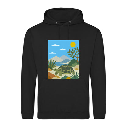 Tortoise Trail Adult Hoodie - Wild Horizons Deep Black colour variant image