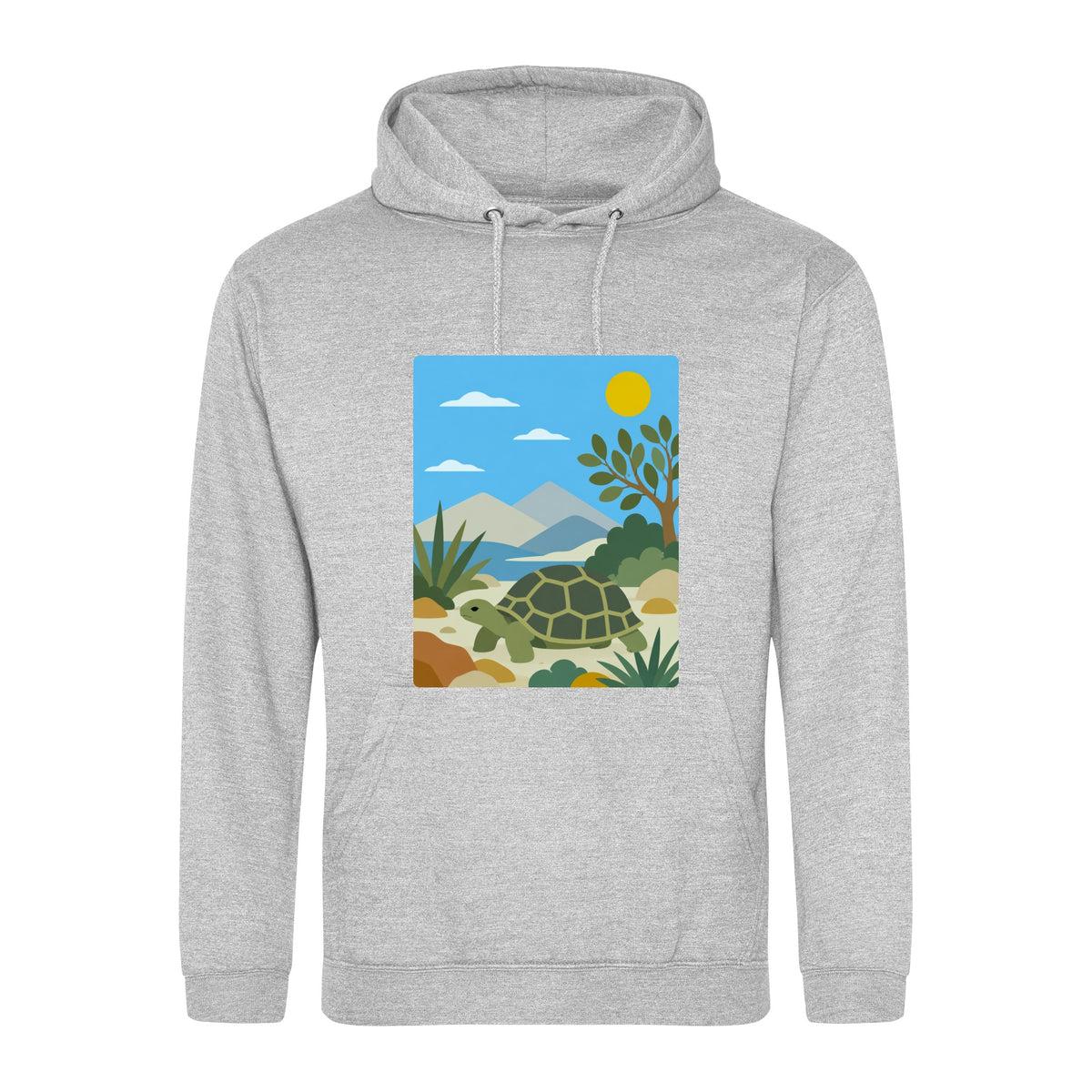 Tortoise Trail Adult Hoodie - Wild Horizons Heather Grey colour variant image