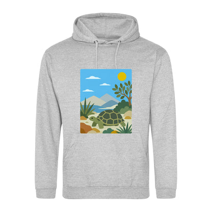 Tortoise Trail Adult Hoodie - Wild Horizons Heather Grey colour variant image