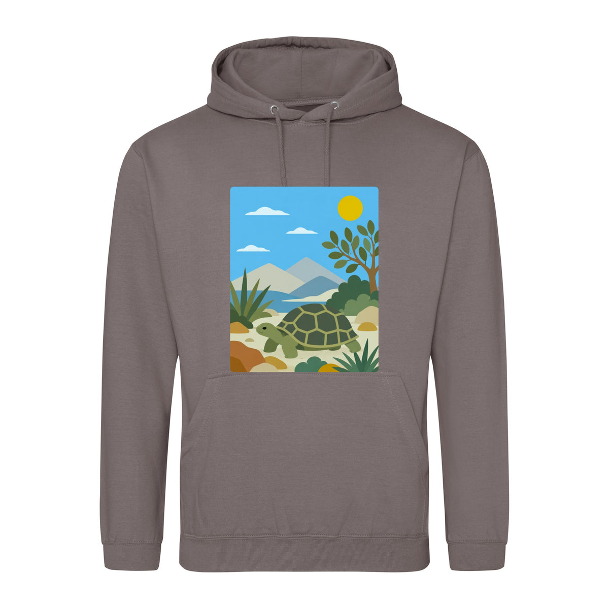 Tortoise Trail Adult Hoodie - Wild Horizons Mocha Brown colour variant image