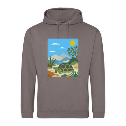 Tortoise Trail Adult Hoodie - Wild Horizons Mocha Brown colour variant image