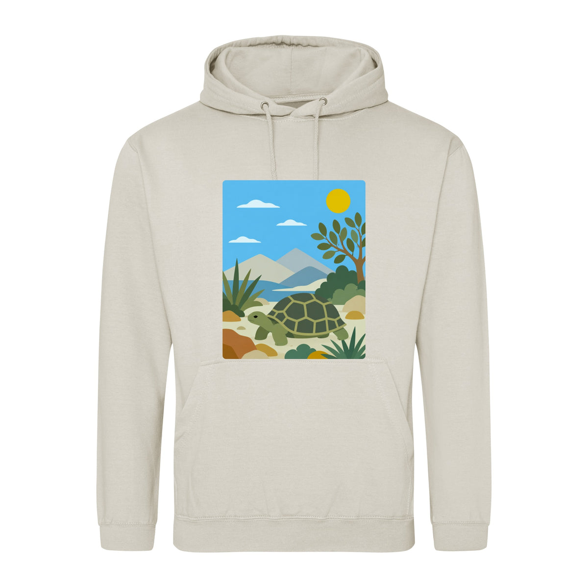 Tortoise Trail Adult Hoodie - Wild Horizons Natural Stone colour variant image
