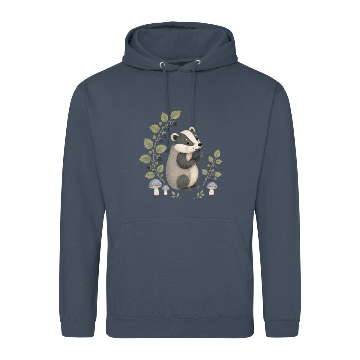 Badger's Blackberry Adult Hoodie - Once Upon a Woodland Airforce Blue colour variant image