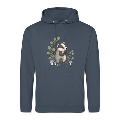 Badger's Blackberry Adult Hoodie - Once Upon a Woodland Airforce Blue colour variant image