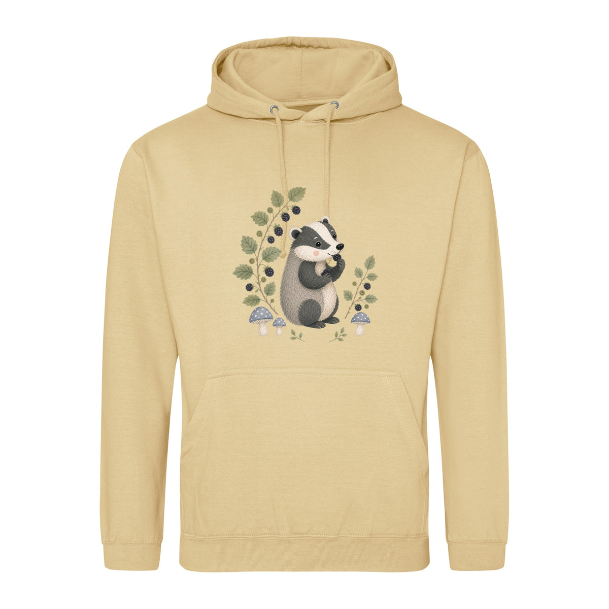 Badger's Blackberry Adult Hoodie - Once Upon a Woodland Desert Sand colour variant image