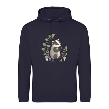 Badger's Blackberry Adult Hoodie - Once Upon a Woodland French Navy colour variant image