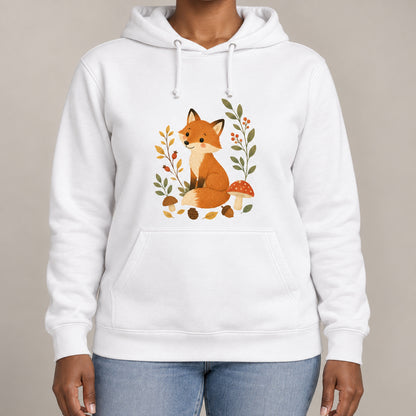 Fox Among the Toadstools Adult Hoodie - Once Upon a Woodland lead image