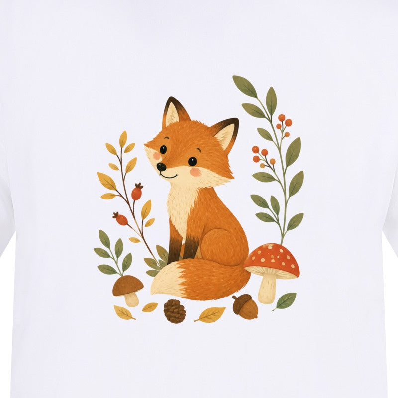 Fox Among the Toadstools Adult Hoodie - Once Upon a Woodland gallery image 2