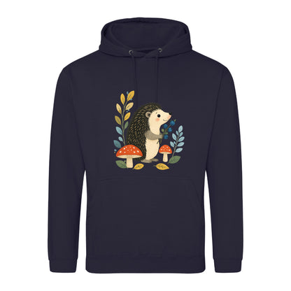 Hedgehog's Berry Harvest Adult Hoodie - Once Upon a Woodland French Navy colour variant image
