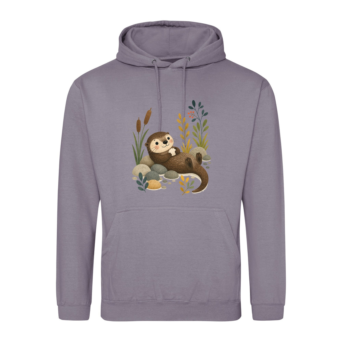 Otter by the Reeds Adult Hoodie - Once Upon a Woodland Dusty Lilac colour variant image