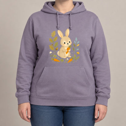 Rabbit's Carrot Patch Adult Hoodie - Once Upon a Woodland lead image