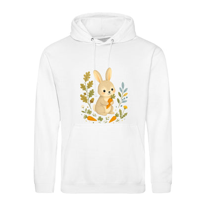 Rabbit's Carrot Patch Adult Hoodie - Once Upon a Woodland Arctic White colour variant image