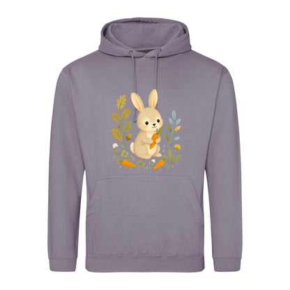Rabbit's Carrot Patch Adult Hoodie - Once Upon a Woodland Dusty Lilac colour variant image