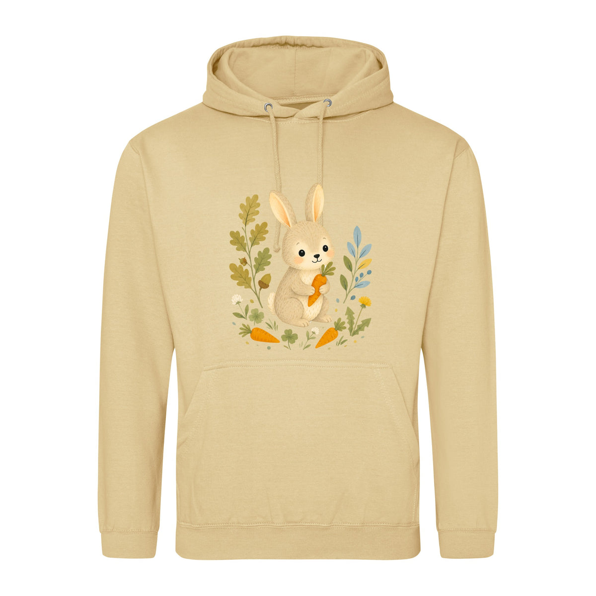 Rabbit's Carrot Patch Adult Hoodie - Once Upon a Woodland Desert Sand colour variant image