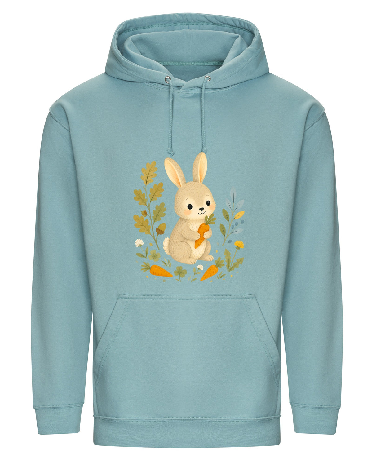 Rabbit's Carrot Patch Adult Hoodie - Once Upon a Woodland Seafoam colour variant image