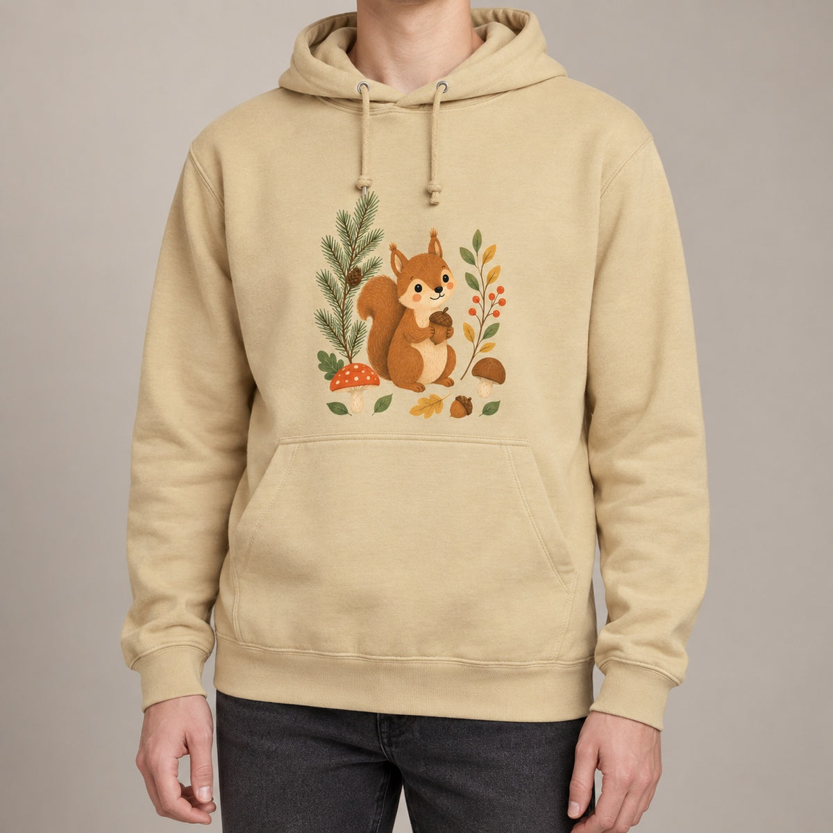Squirrel's Autumn Store Adult Hoodie - Once Upon a Woodland lead image