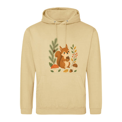 Squirrel's Autumn Store Adult Hoodie - Once Upon a Woodland Desert Sand colour variant image