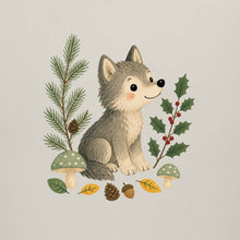 Wolf in the Winter Wood Adult Hoodie - Once Upon a Woodland gallery image 2