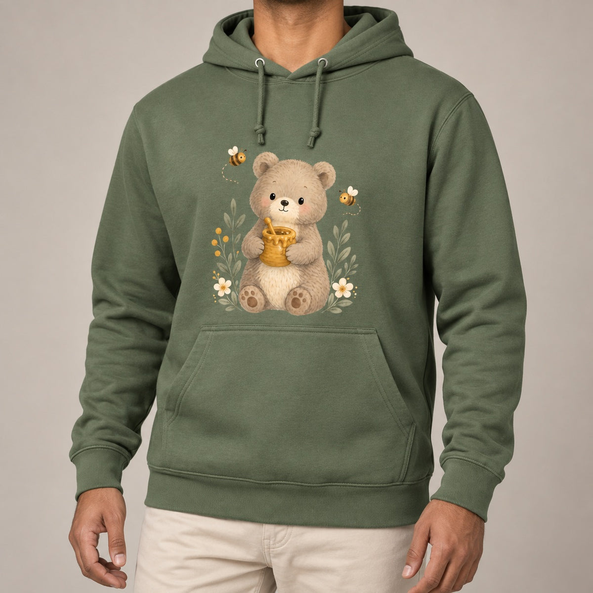 Bear and the Honey Bees Adult Hoodie - Once Upon a Woodland lead image