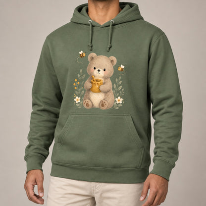Bear and the Honey Bees Adult Hoodie - Once Upon a Woodland lead image