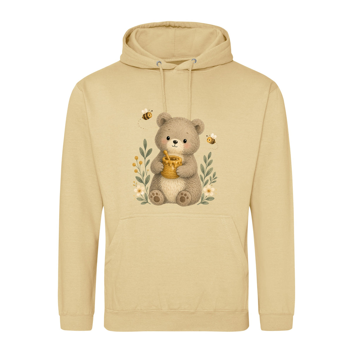 Bear and the Honey Bees Adult Hoodie - Once Upon a Woodland Desert Sand colour variant image