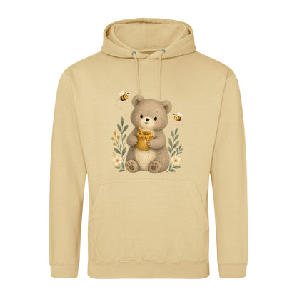 Bear and the Honey Bees Adult Hoodie - Once Upon a Woodland Desert Sand colour variant image