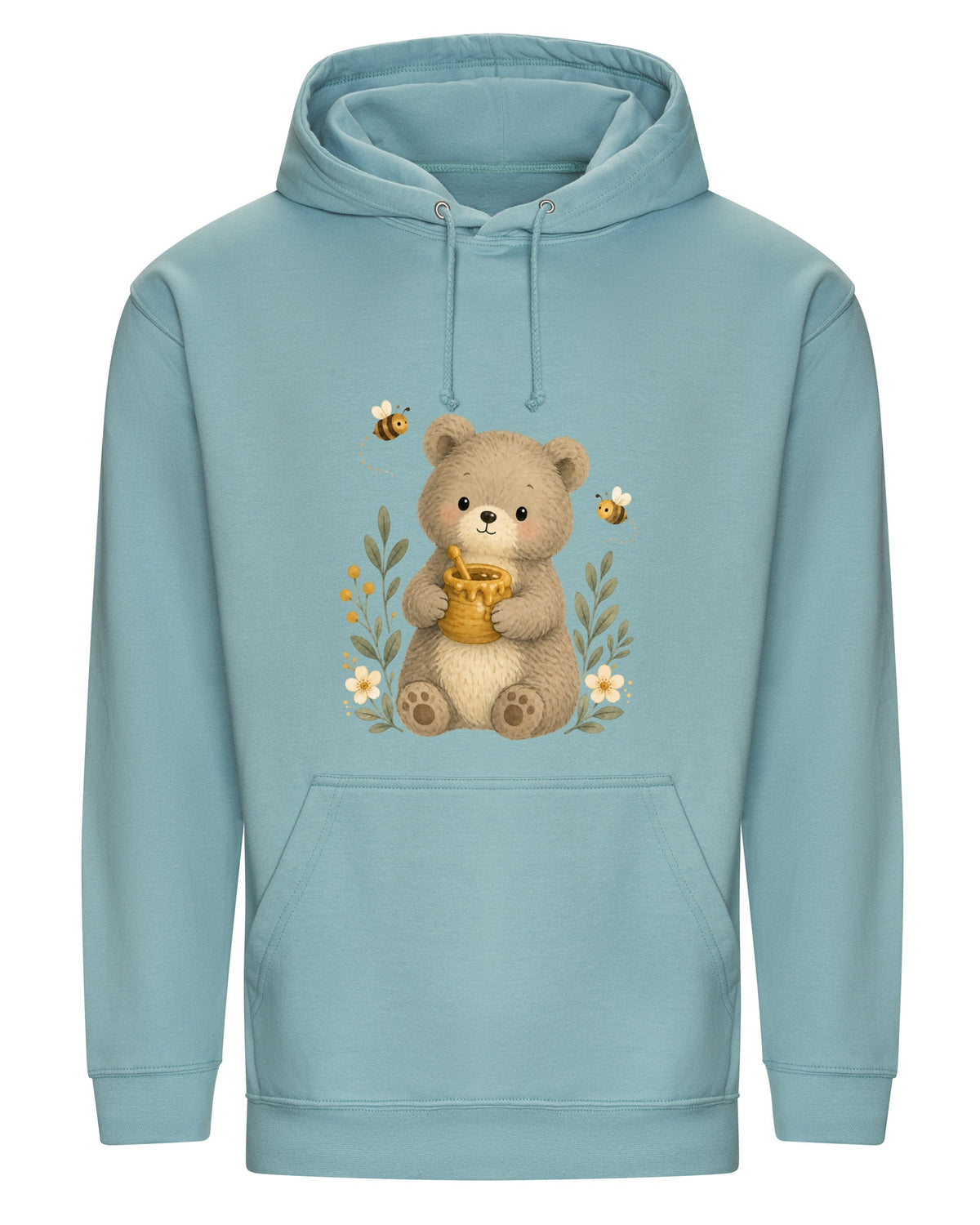 Bear and the Honey Bees Adult Hoodie - Once Upon a Woodland Seafoam colour variant image