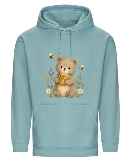 Bear and the Honey Bees Adult Hoodie - Once Upon a Woodland Seafoam colour variant image
