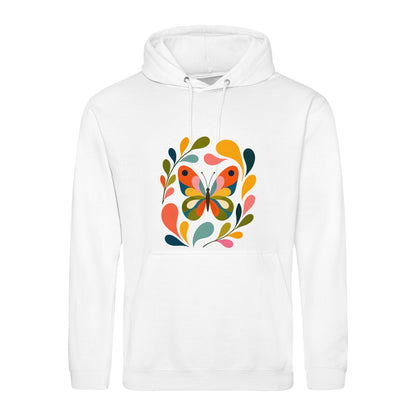 Wings in Bloom Adult Hoodie - Freeform Fauna Arctic White colour variant image