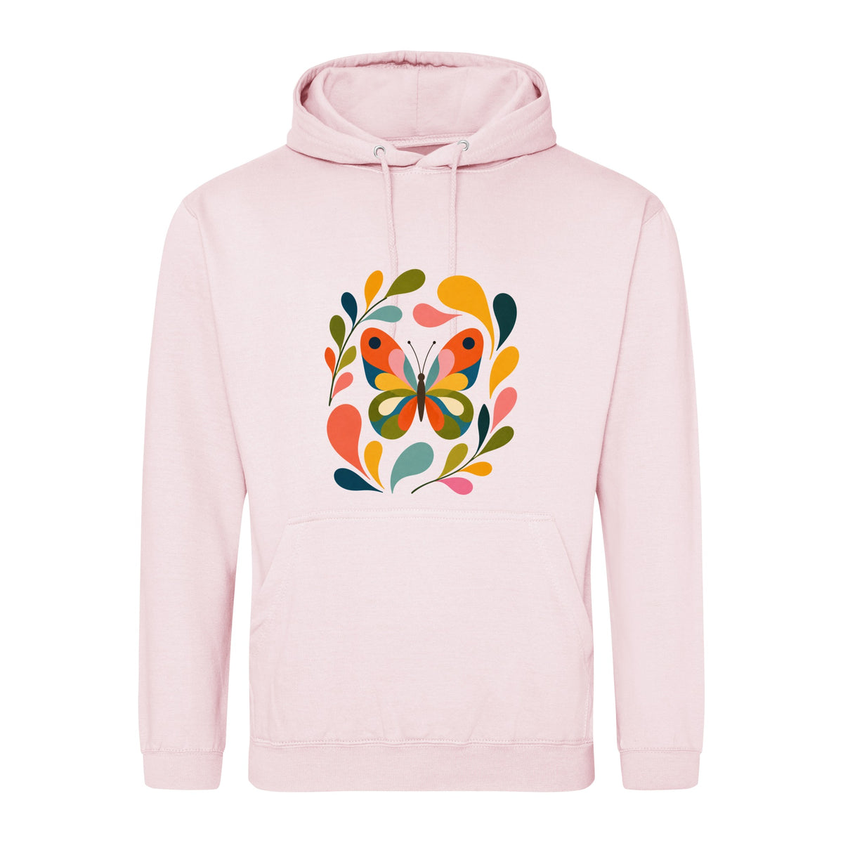 Wings in Bloom Adult Hoodie - Freeform Fauna Baby Pink colour variant image