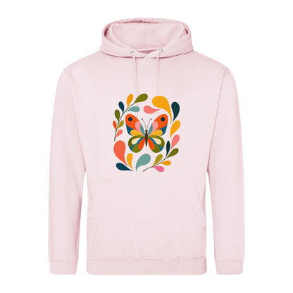 Wings in Bloom Adult Hoodie - Freeform Fauna Baby Pink colour variant image
