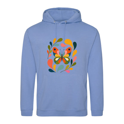 Wings in Bloom Adult Hoodie - Freeform Fauna Cornflower Blue colour variant image