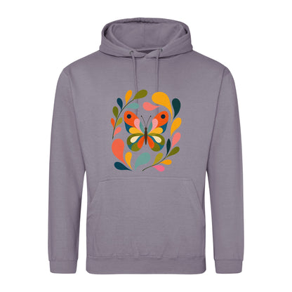Wings in Bloom Adult Hoodie - Freeform Fauna Dusty Lilac colour variant image