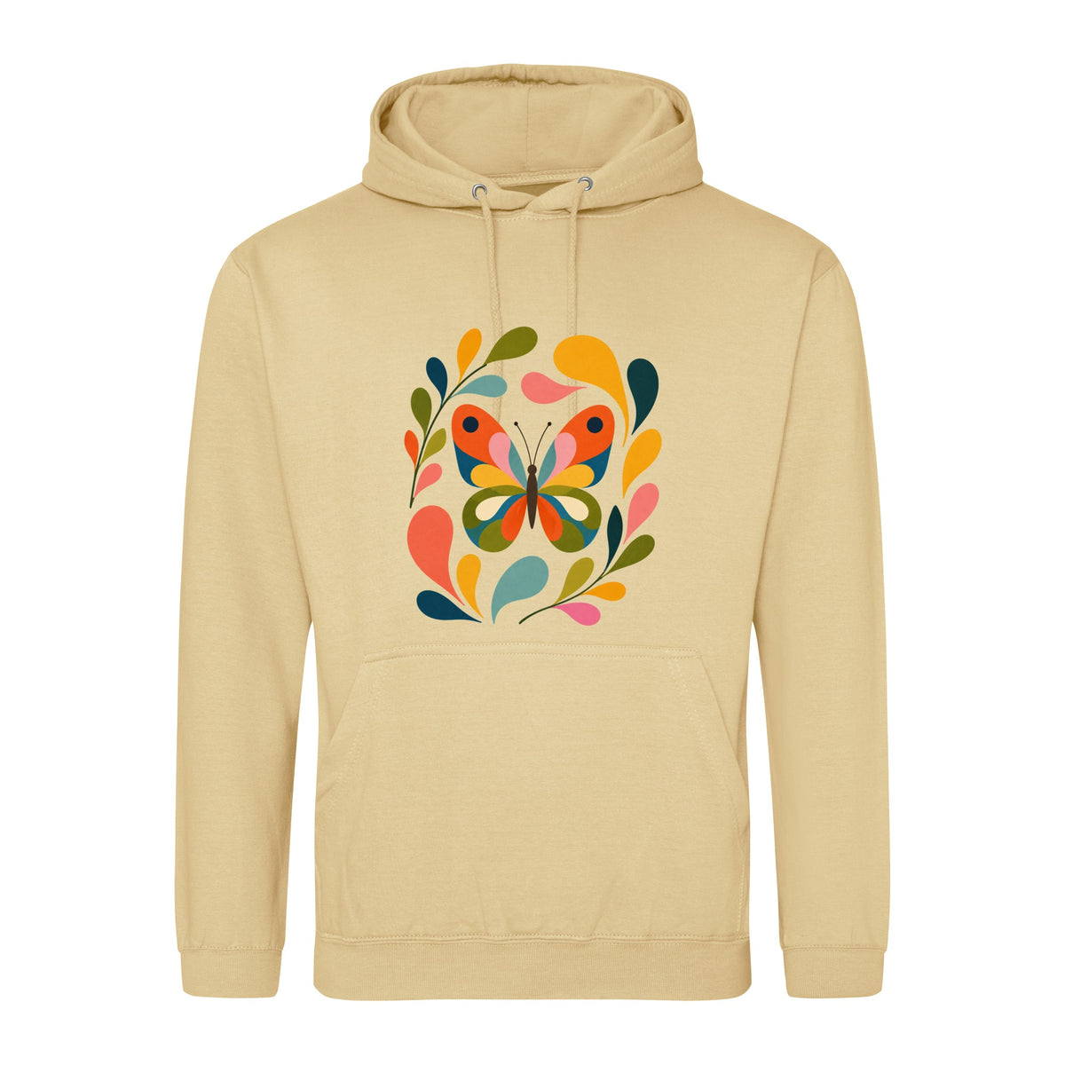 Wings in Bloom Adult Hoodie - Freeform Fauna Desert Sand colour variant image