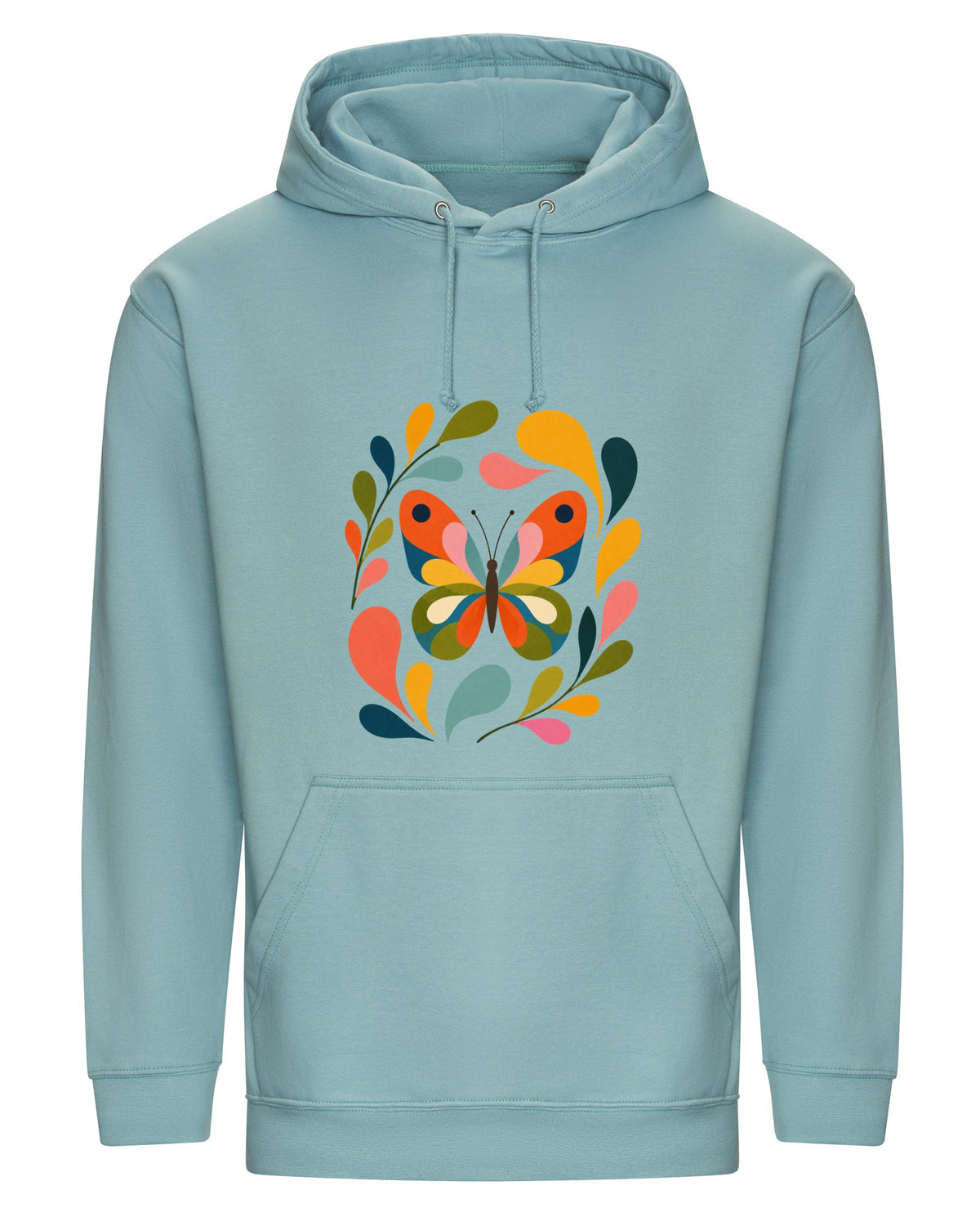 Wings in Bloom Adult Hoodie - Freeform Fauna Seafoam colour variant image