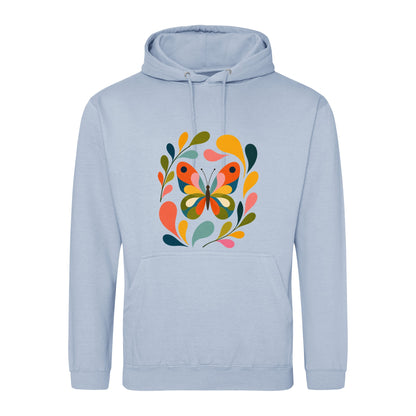 Wings in Bloom Adult Hoodie - Freeform Fauna Sky Blue colour variant image