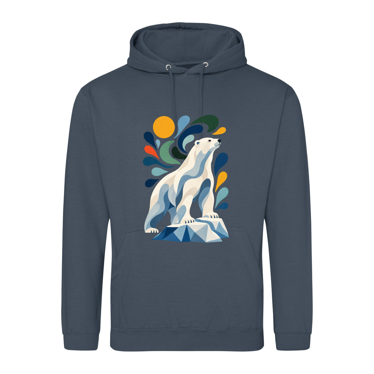Arctic Resolve Adult Hoodie - Freeform Fauna Airforce Blue colour variant image